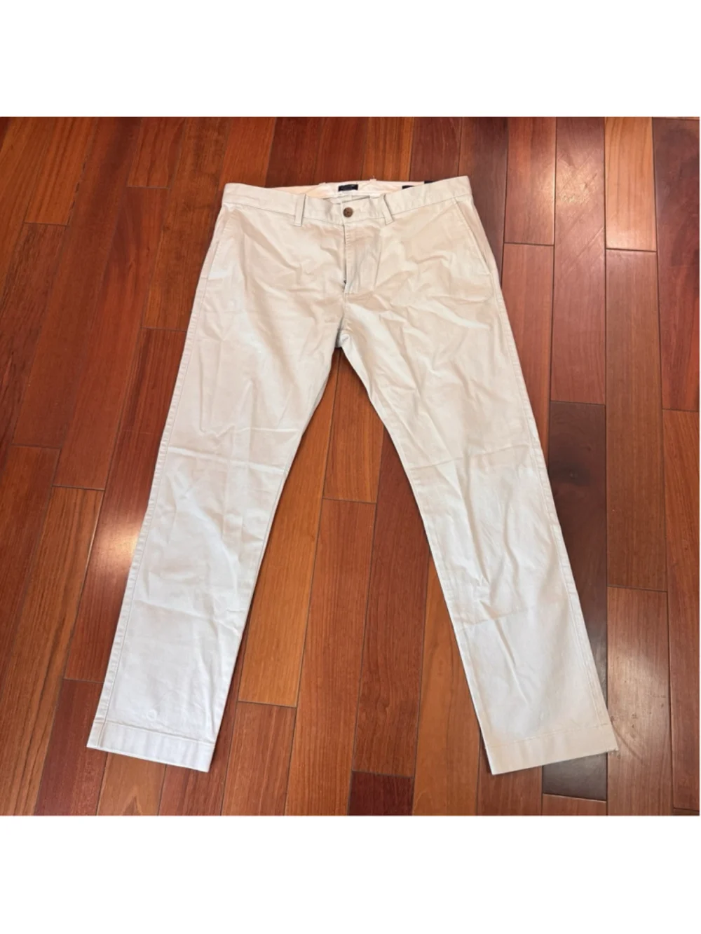 NWT J.Crew Slim Chino Pants Size:34x30 Men Flex Cream Cotton MSRP:$79